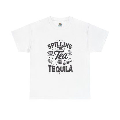 Unisex Heavy Cotton Tee (Spill Tea & Tequila)