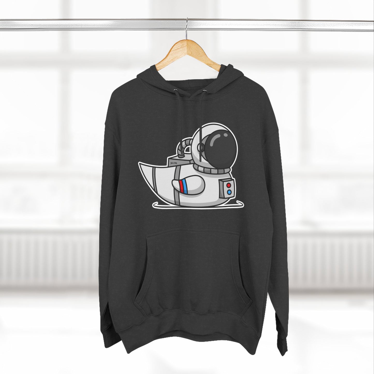 Three-Panel Fleece Hoodie (Astronaut Duck)