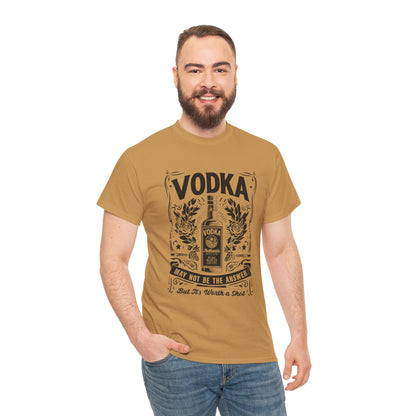 Unisex Heavy Cotton Tee (Vodka - Worth a Shot)