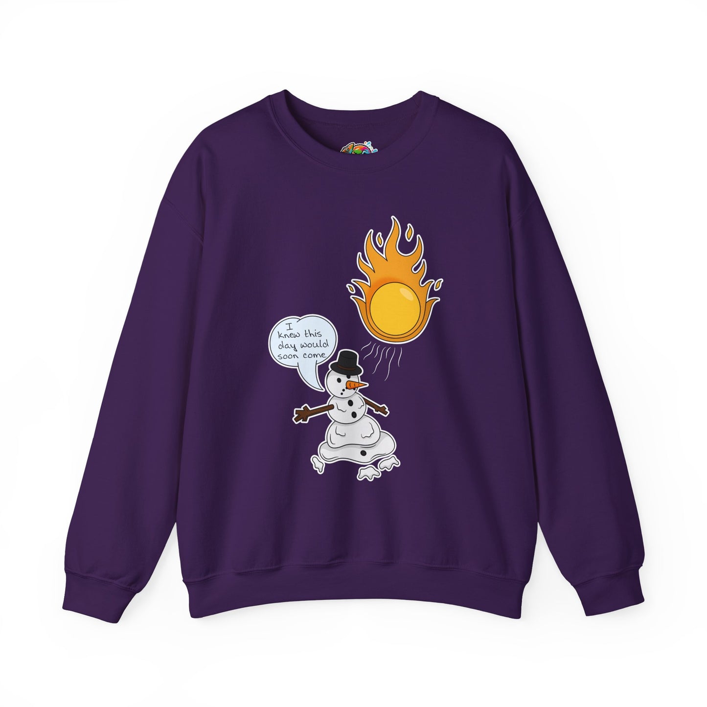 Unisex Heavy Blend™ Crewneck Sweatshirt (Melting Snowman)
