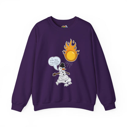 Unisex Heavy Blend™ Crewneck Sweatshirt (Melting Snowman)