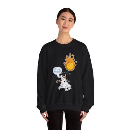 Unisex Heavy Blend™ Crewneck Sweatshirt (Melting Snowman)