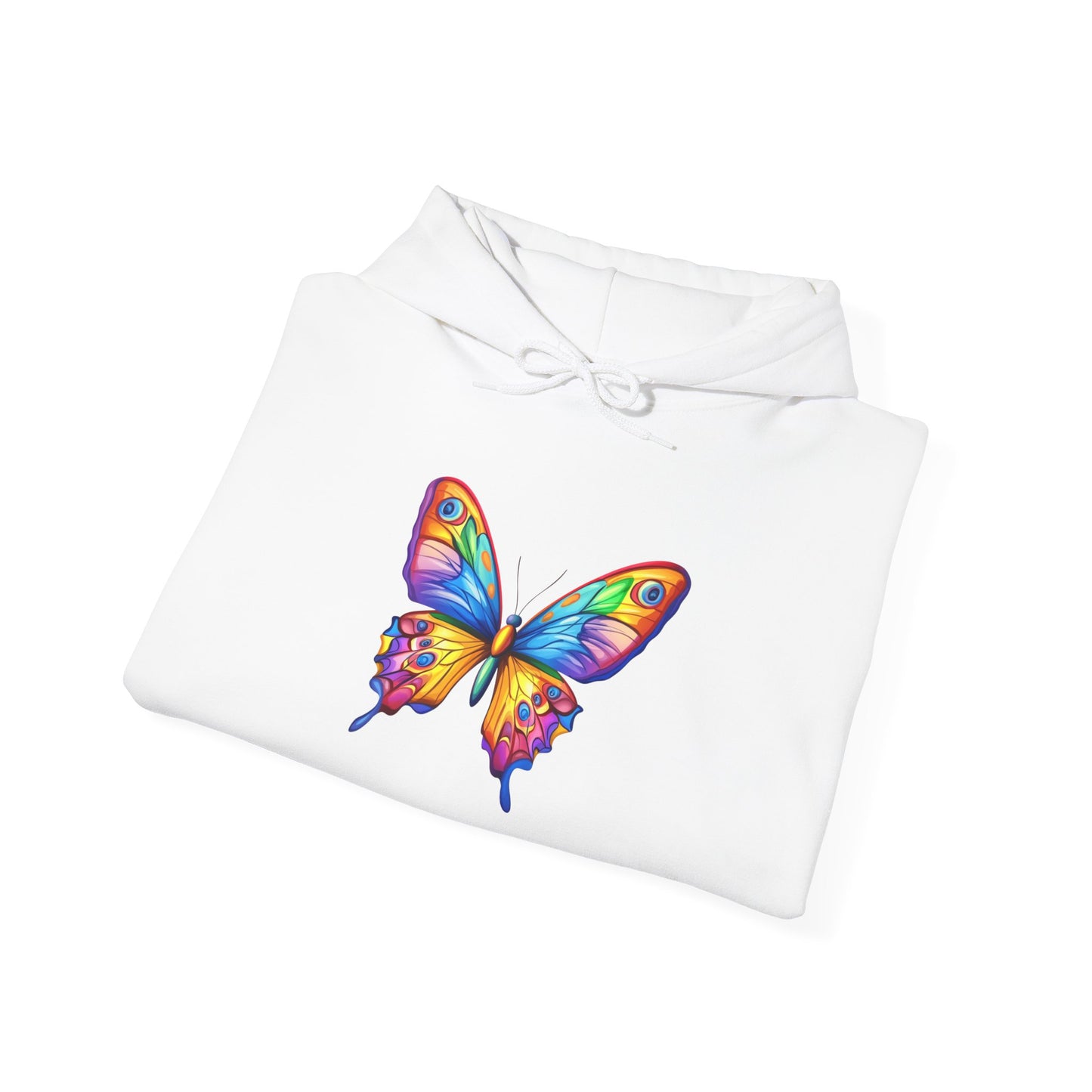 Unisex Heavy Blend™ Hooded Sweatshirt (Colorful Butterfly)