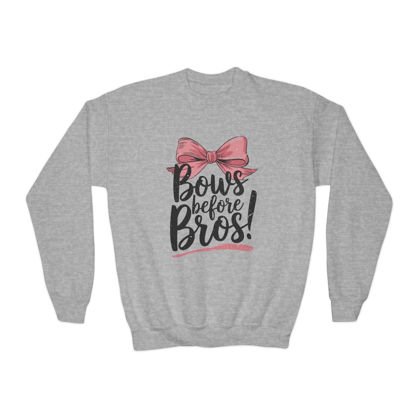 Youth Crewneck Sweatshirt (Bows before Bros)