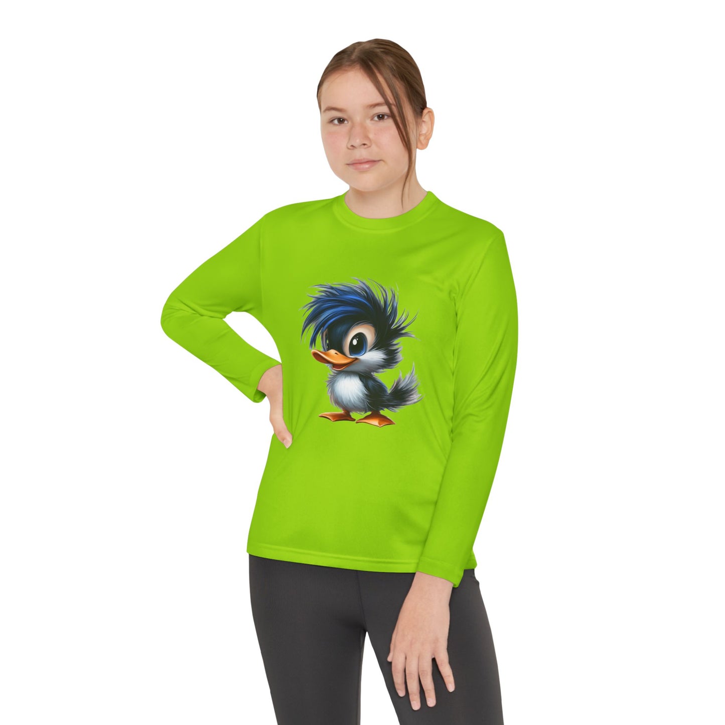 Youth Long Sleeve Competitor Tee (Blue Hair Duck)