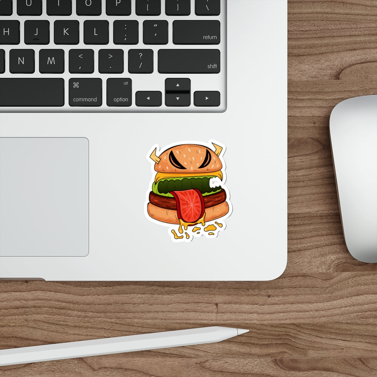 Die-Cut Stickers | Vibrant Art for Personalization (Cheeseburger Monster)
