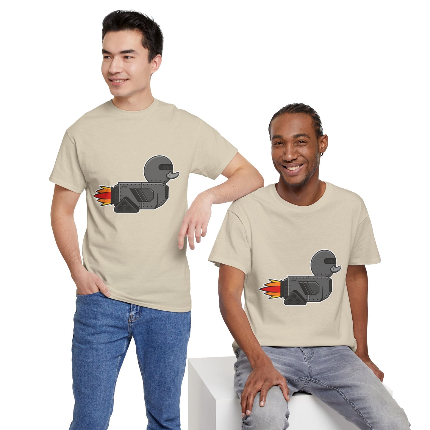 Unisex Heavy Cotton Tee (Robot Duck)