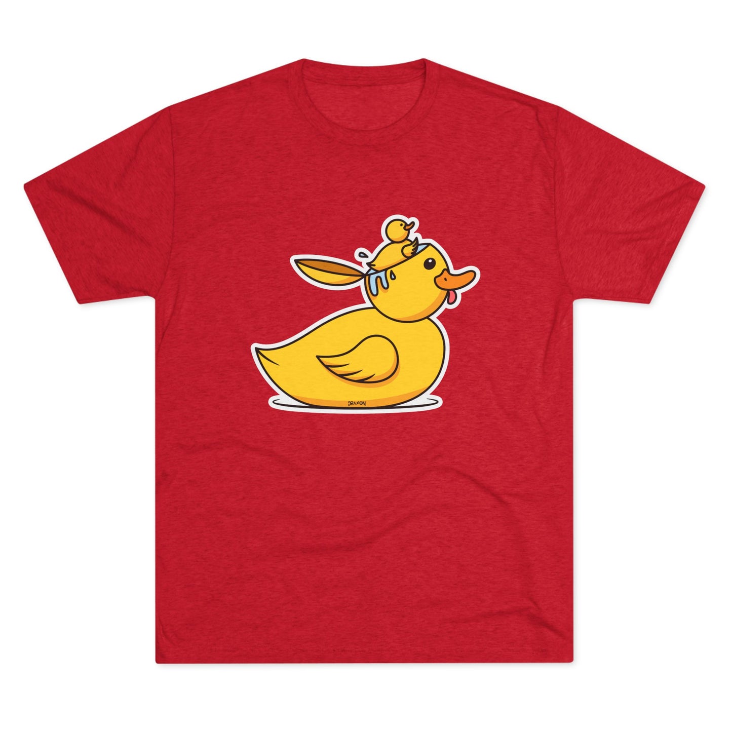 Unisex Tri-Blend Crew Tee (Duck Bird Brain)