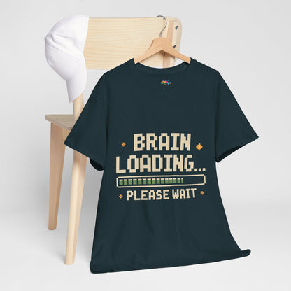 Unisex Heavy Cotton Tee (Brain Loading...Please Wait)