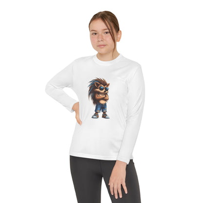 Youth Long Sleeve Competitor Tee (Cool Hedgehog)