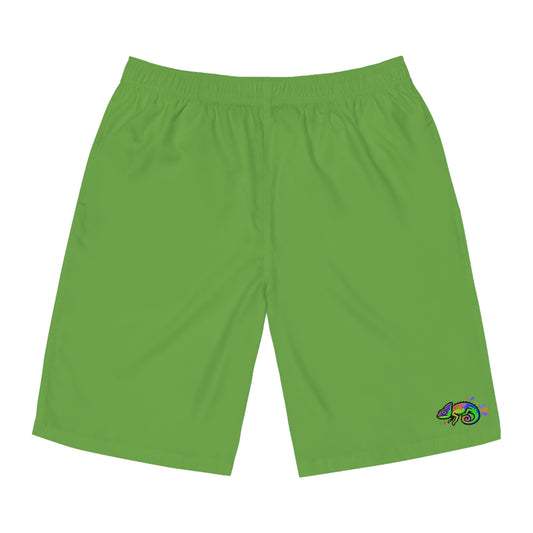 Green Men's Board Shorts (AOP)