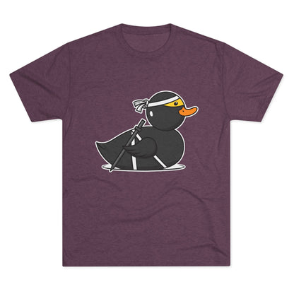 Unisex Tri-Blend Crew Tee (Ninja Duck)