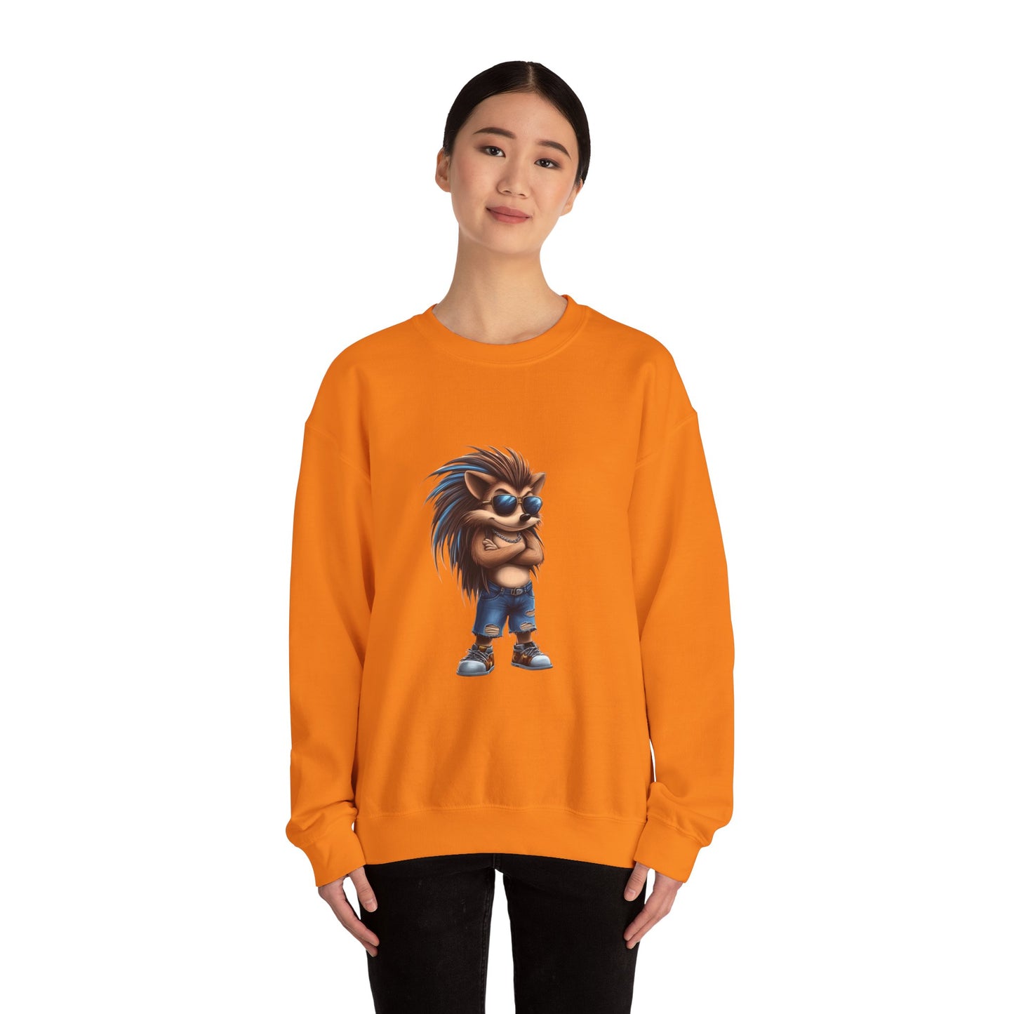 Unisex Heavy Blend™ Crewneck Sweatshirt (Cool Hedgehog)