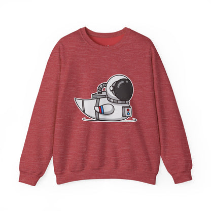 Unisex Heavy Blend™ Crewneck Sweatshirt (Astronaut Duck)