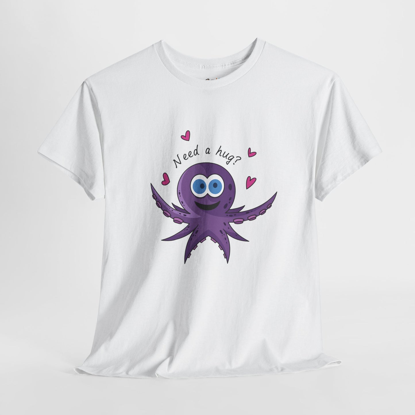 Unisex Heavy Cotton Tee (Octopus Hug)