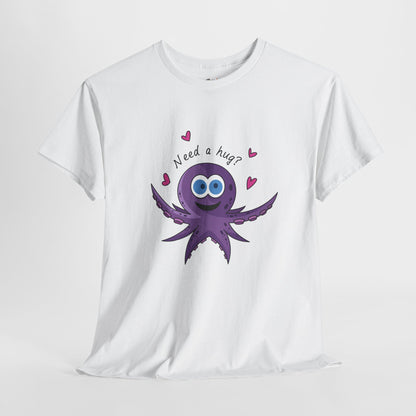 Unisex Heavy Cotton Tee (Octopus Hug)