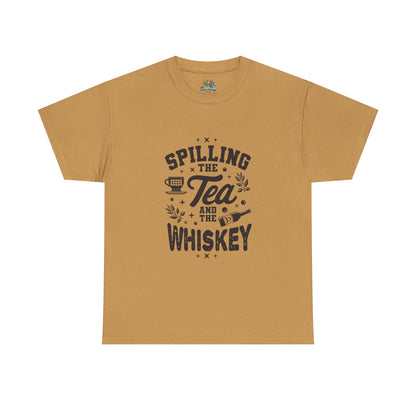 Unisex Heavy Cotton Tee (Spill Tea & Whiskey)