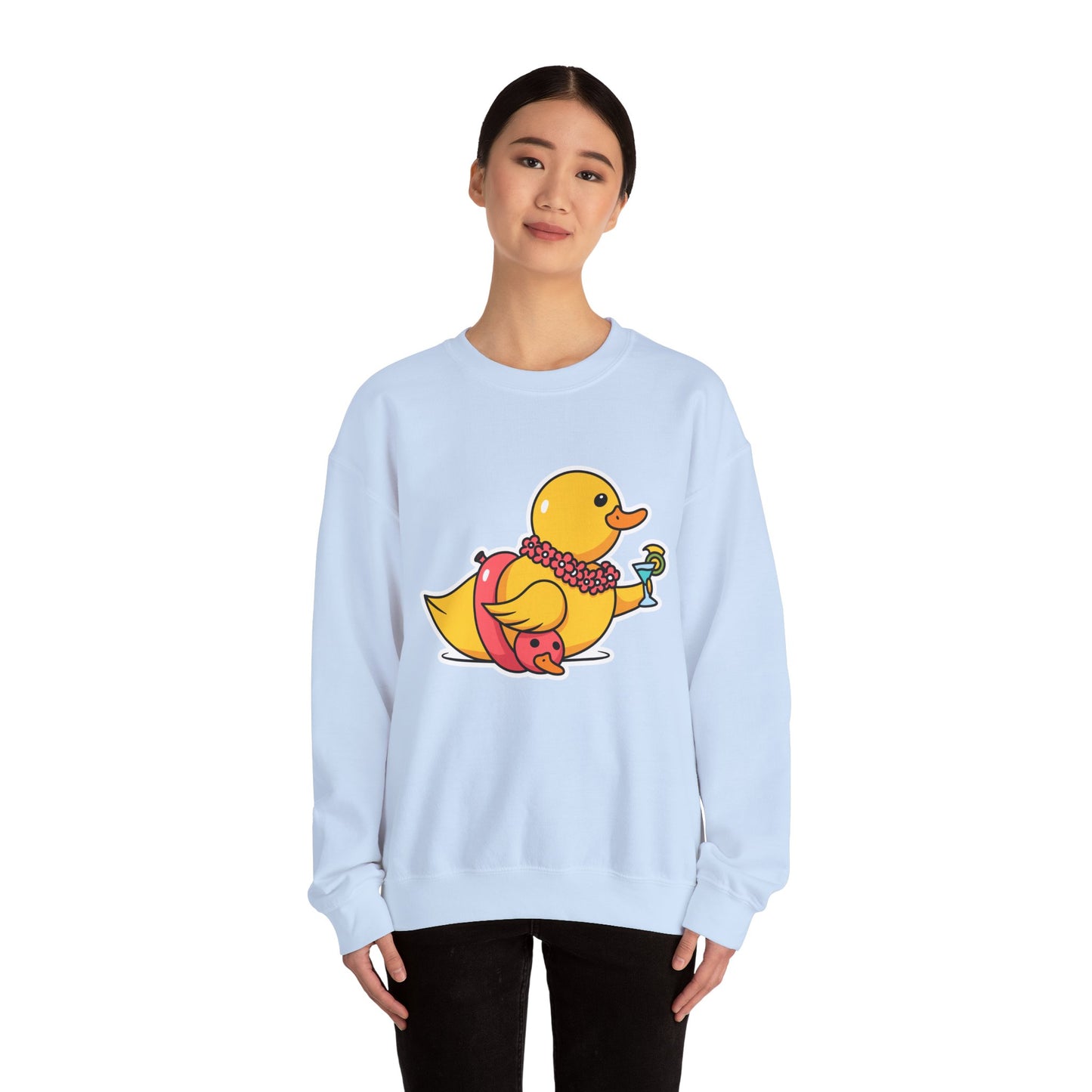 Unisex Heavy Blend™ Crewneck Sweatshirt (Tropical Duck)