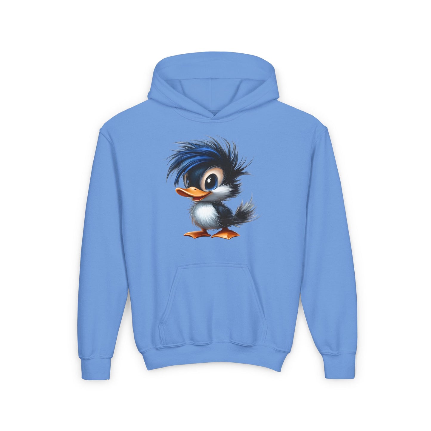 Youth Heavy Blend Hooded Sweatshirt (Blue Hair Duck)