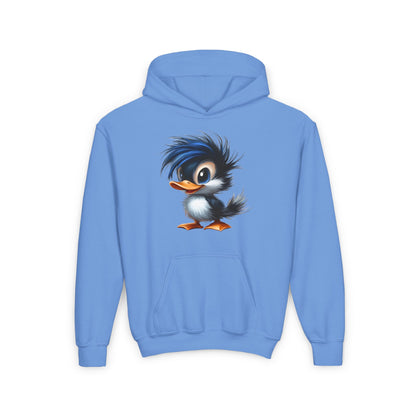 Youth Heavy Blend Hooded Sweatshirt (Blue Hair Duck)