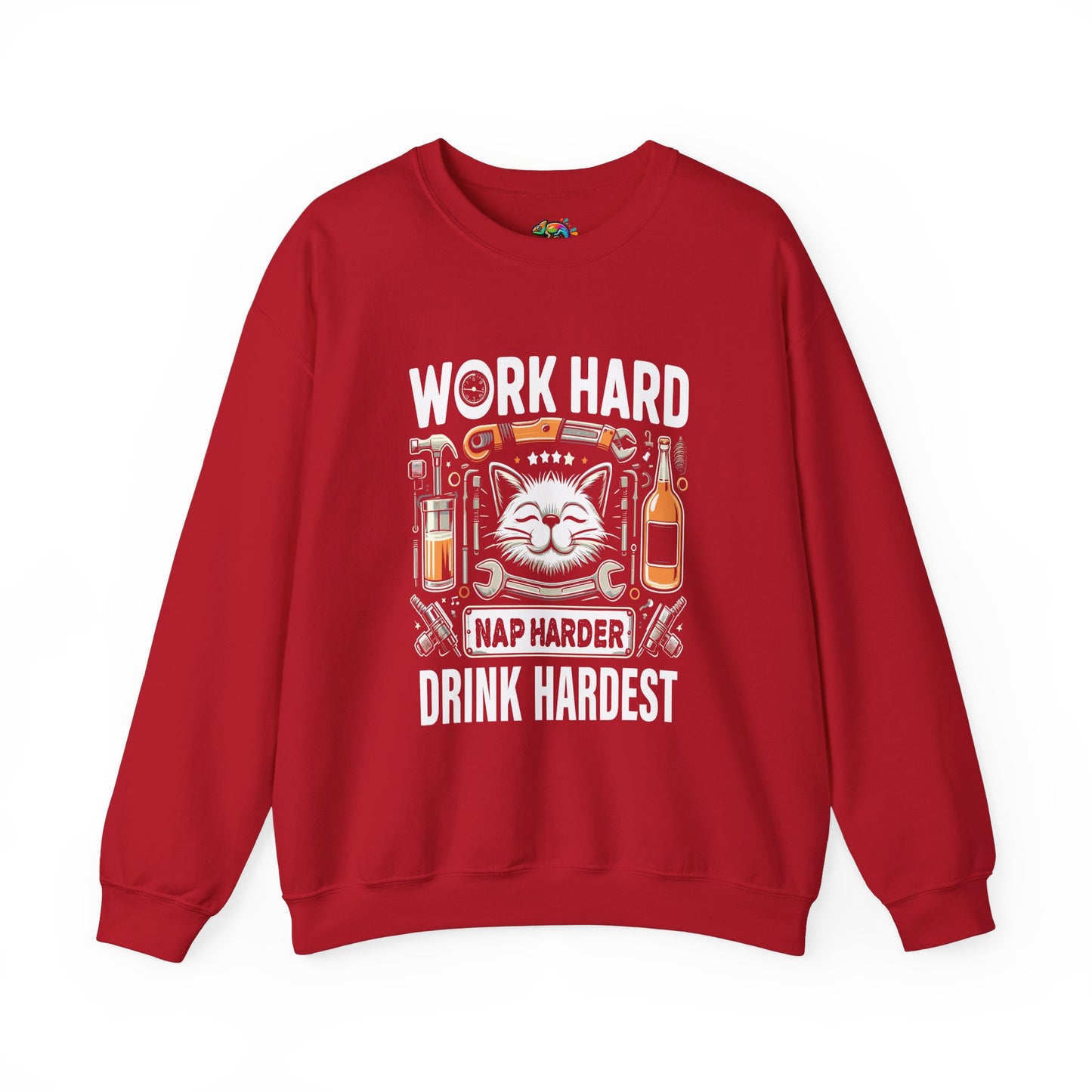 Unisex Heavy Blend™ Crewneck Sweatshirt (Work, Nap & Drink Hard)