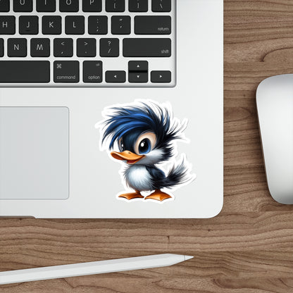 Die-Cut Stickers | Perfect for Laptops & Travel Decor (Blue Hair Duck)