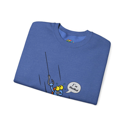 Unisex Heavy Blend™ Crewneck Sweatshirt (Fishing Hooked)