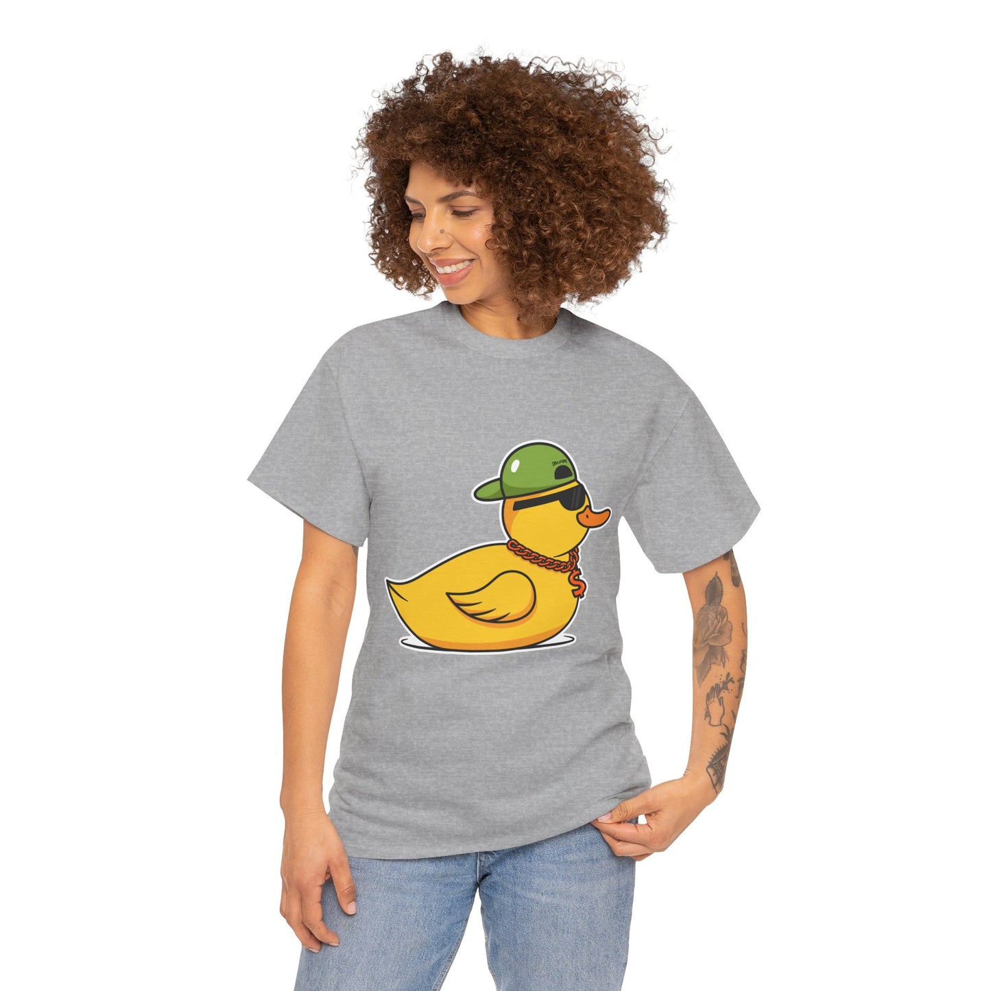 Unisex Heavy Cotton Tee (Gangster Duck)