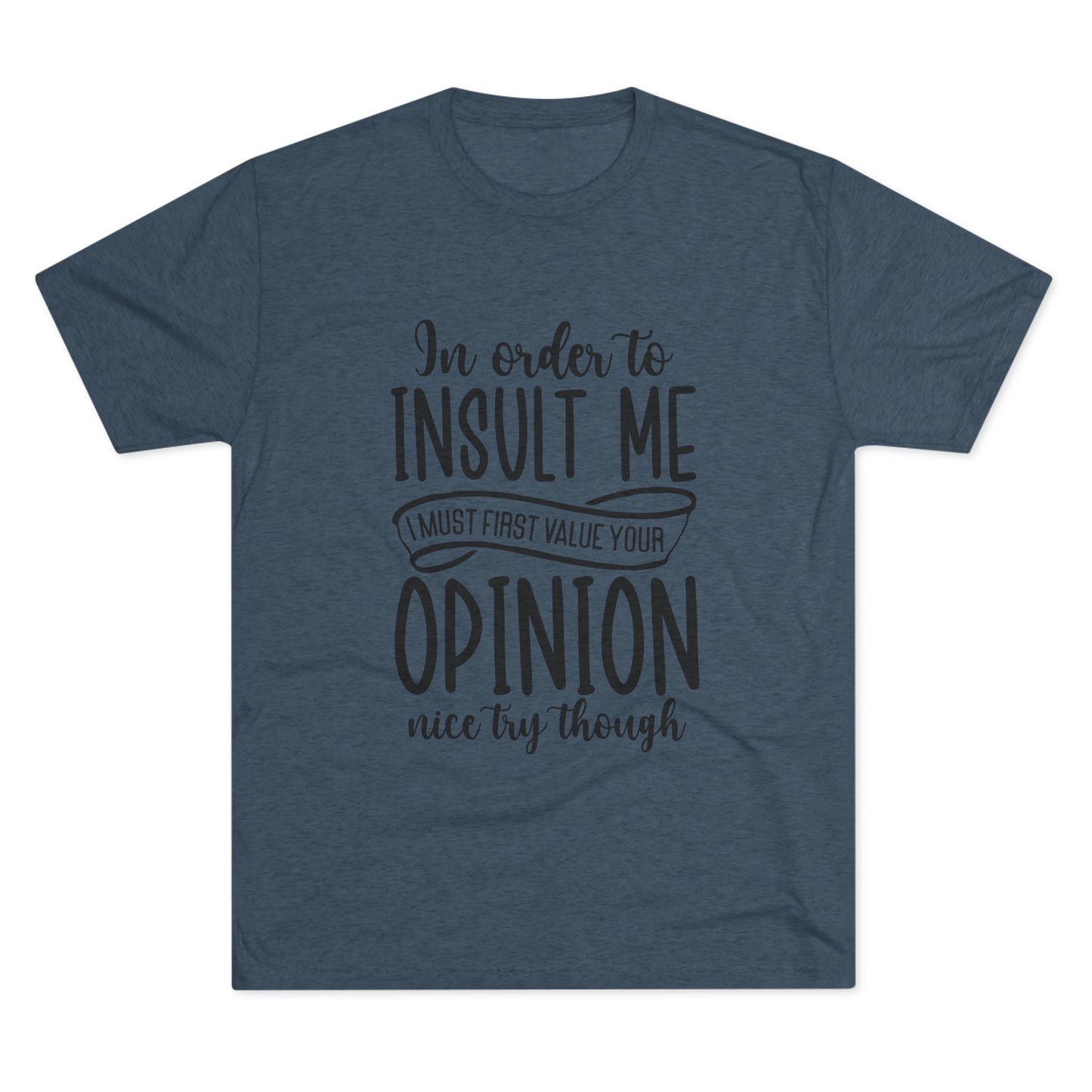 Unisex Tri-Blend Crew Tee (In order to insult me, Value your opinion)