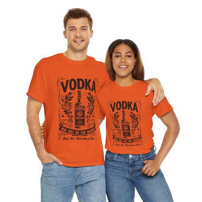 Unisex Heavy Cotton Tee (Vodka - Worth a Shot)