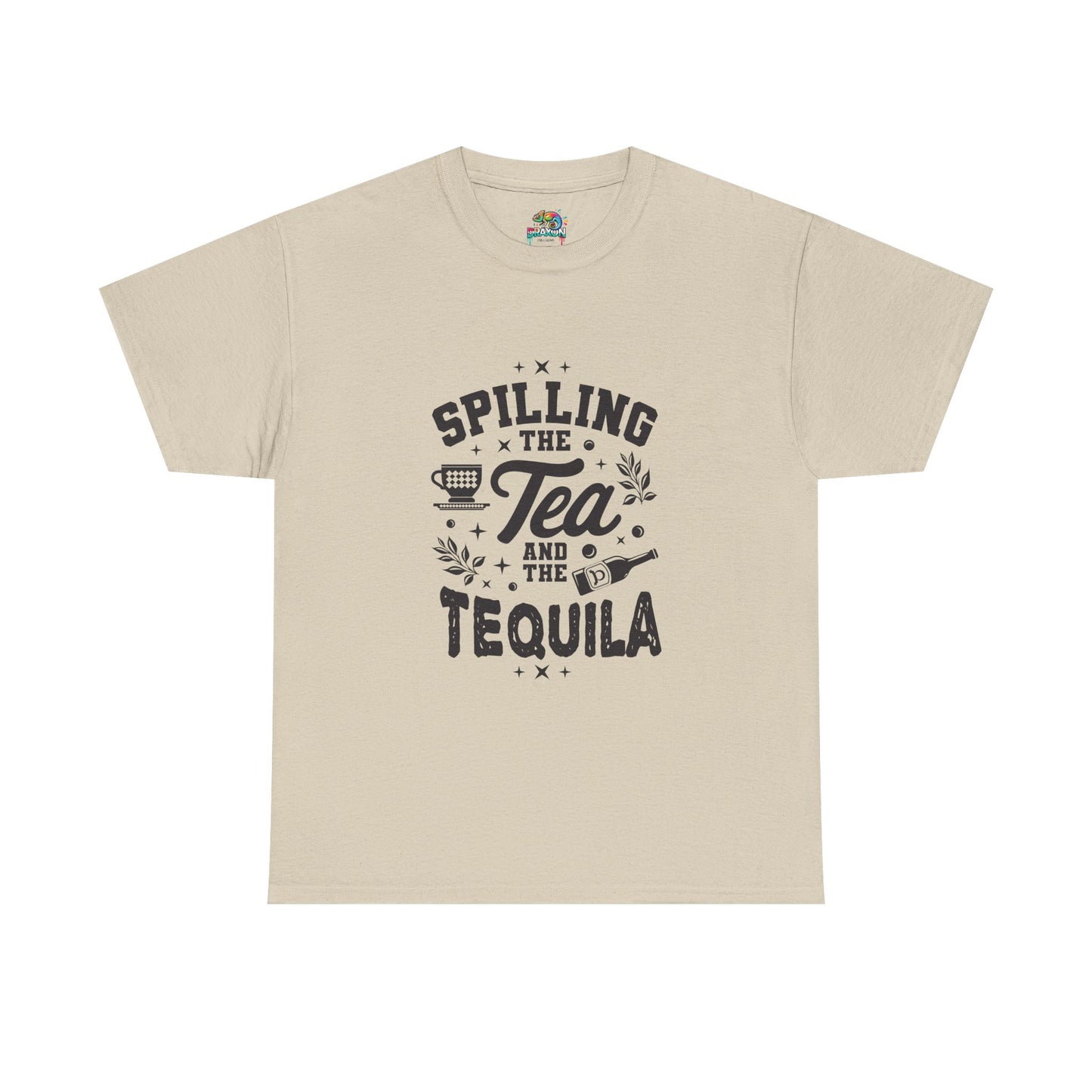 Unisex Heavy Cotton Tee (Spill Tea & Tequila)