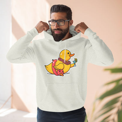 Three-Panel Fleece Hoodie (Tropical Duck)