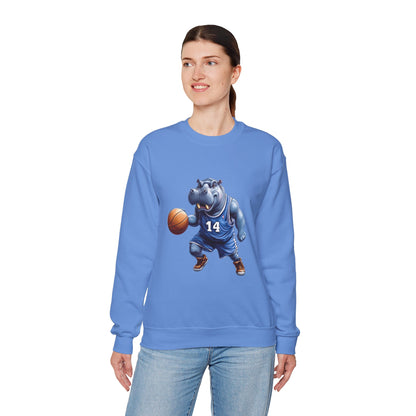 Unisex Heavy Blend™ Crewneck Sweatshirt (Hippo Baller)