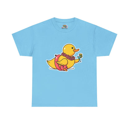 Unisex Heavy Cotton Tee (Tropical Duck)