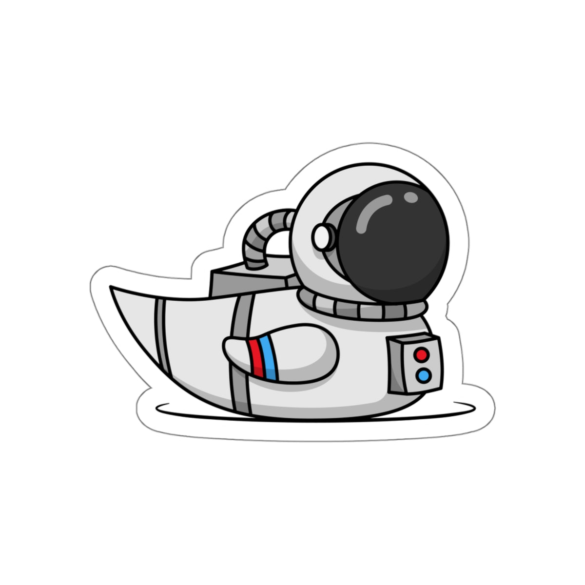 Die-Cut Stickers | Vibrant Art for Personalization (Astronaut Duck)