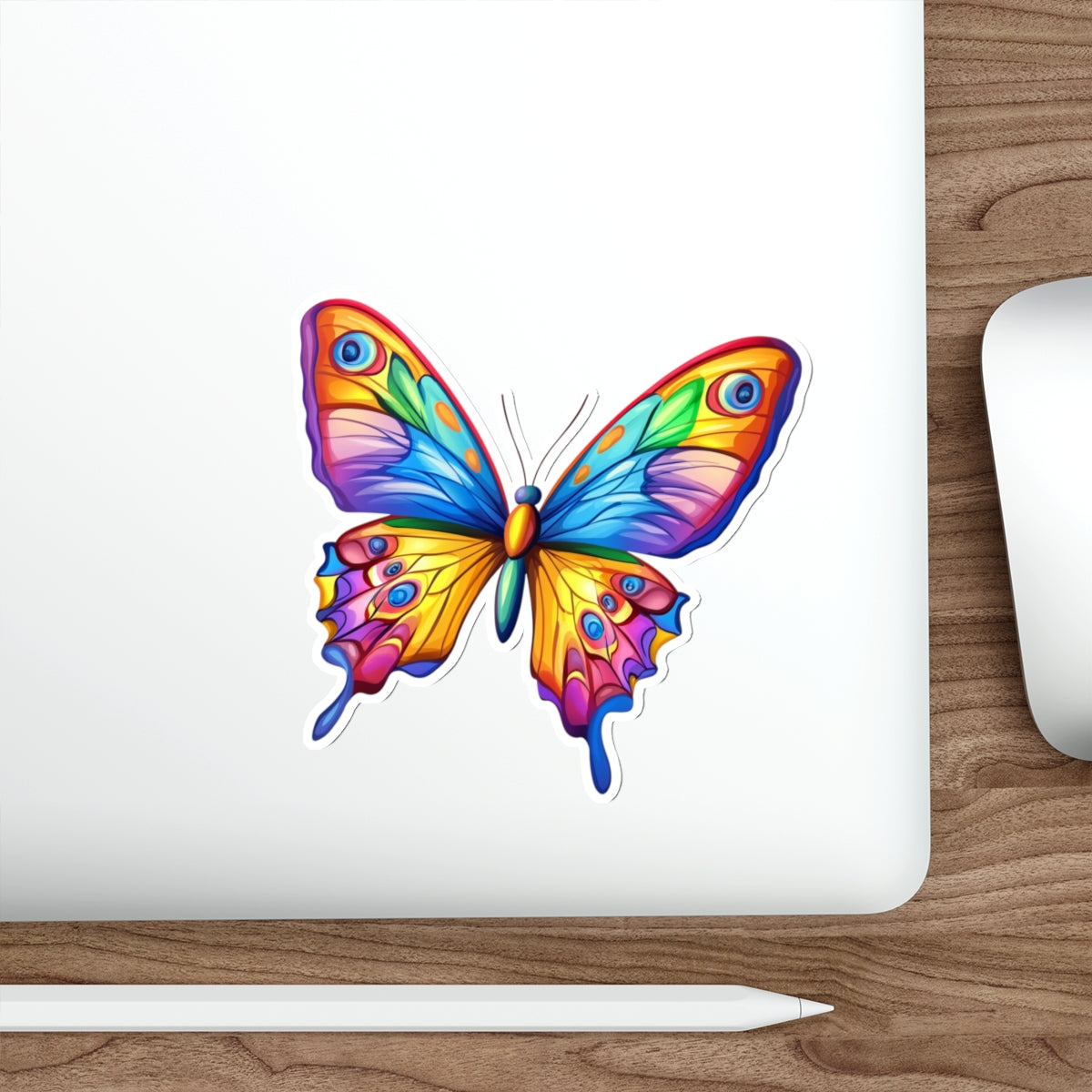 Die-Cut Stickers | Vibrant Art for Personalization (Colorful Butterfly)