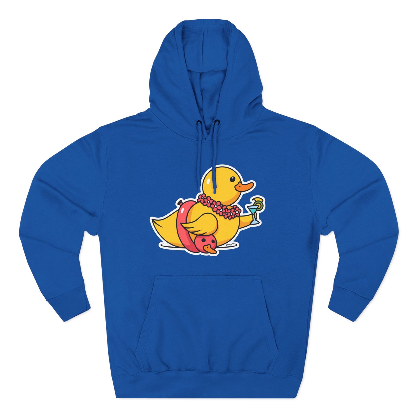 Three-Panel Fleece Hoodie (Tropical Duck)