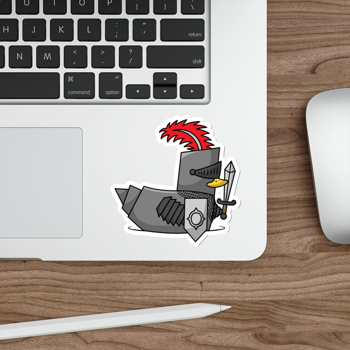 Die-Cut Stickers | Vibrant Art for Personalization (Knight Duck)