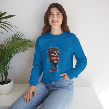 Unisex Heavy Blend™ Crewneck Sweatshirt (Cool Hedgehog)