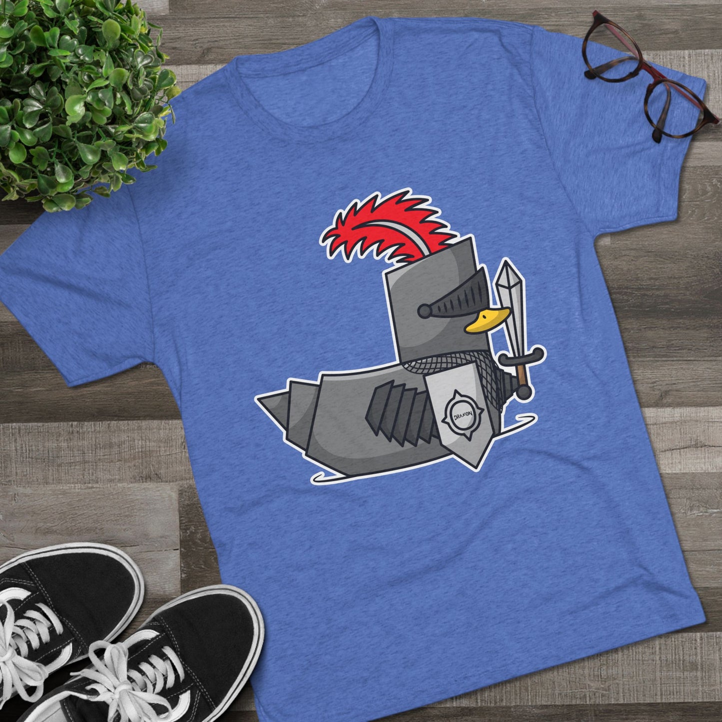 Unisex Tri-Blend Crew Tee (Knight Duck)