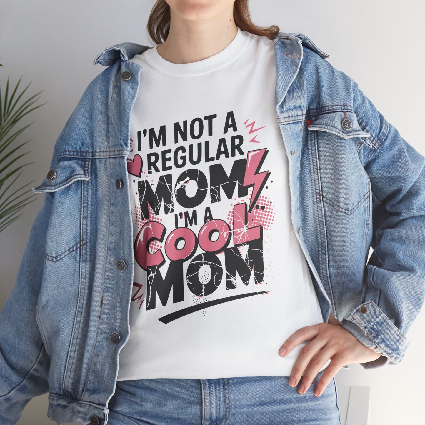 Unisex Heavy Cotton Tee (I'm Not a Regular Mom, I'm a Cool Mom)