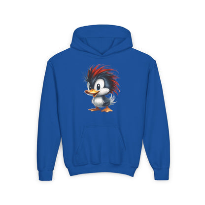 Youth Heavy Blend Hooded Sweatshirt (Red Hair Duck)