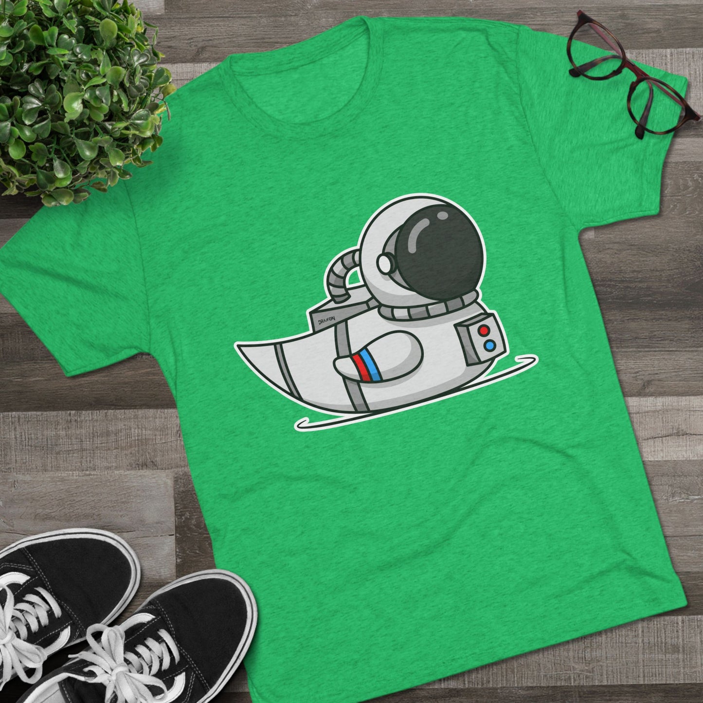 Unisex Tri-Blend Crew Tee (Astronaut Duck)