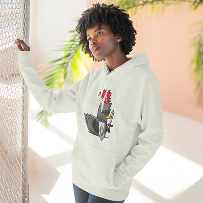 Three-Panel Fleece Hoodie (Knight Duck)