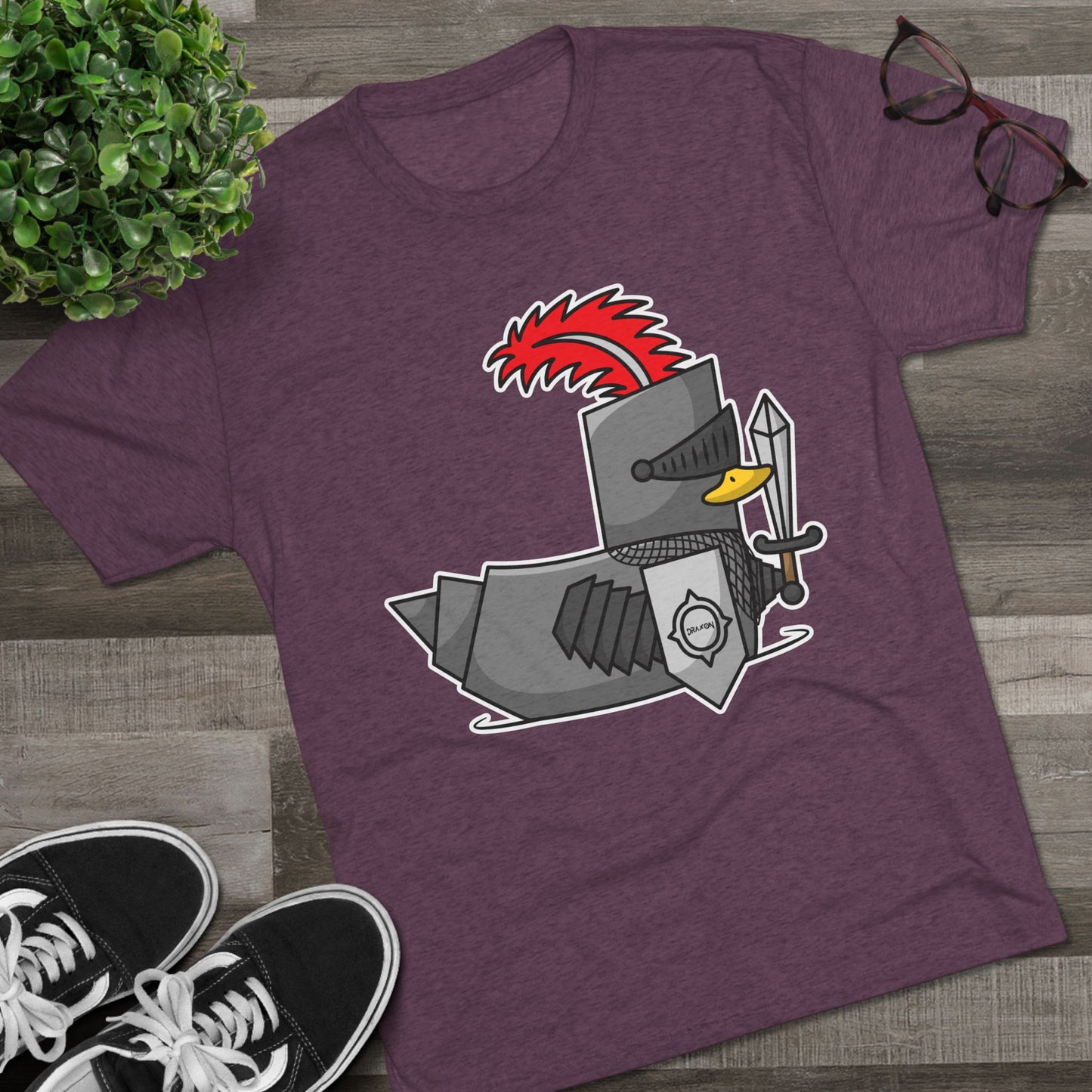 Unisex Tri-Blend Crew Tee (Knight Duck)