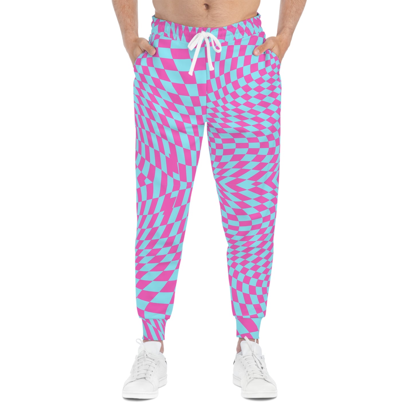 Athletic Joggers (Aqua-Pink Pixels)