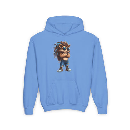 Youth Heavy Blend Hooded Sweatshirt (Cool Hedgehog)