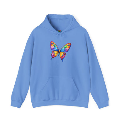 Unisex Heavy Blend™ Hooded Sweatshirt (Colorful Butterfly)