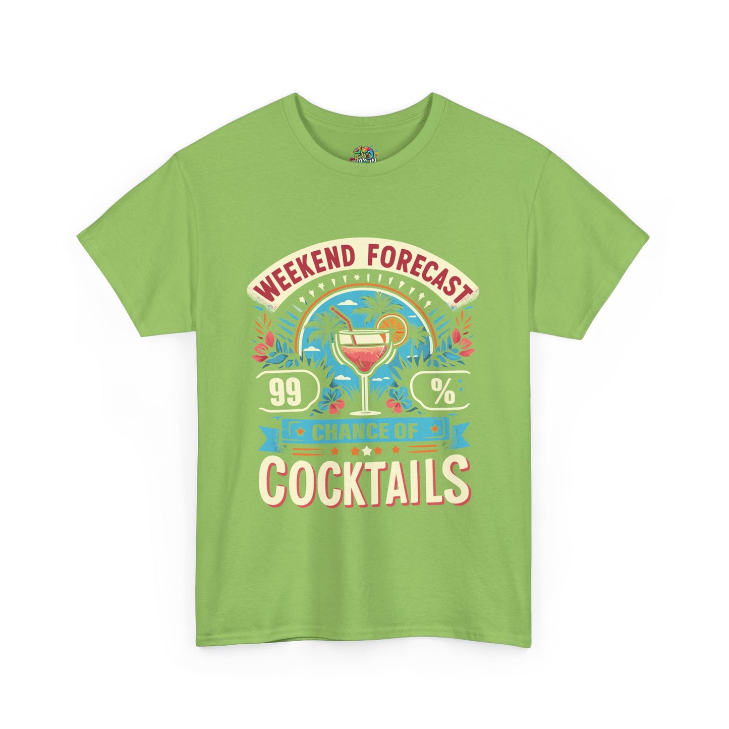 Unisex Heavy Cotton Tee (99% Chance of Cocktails)