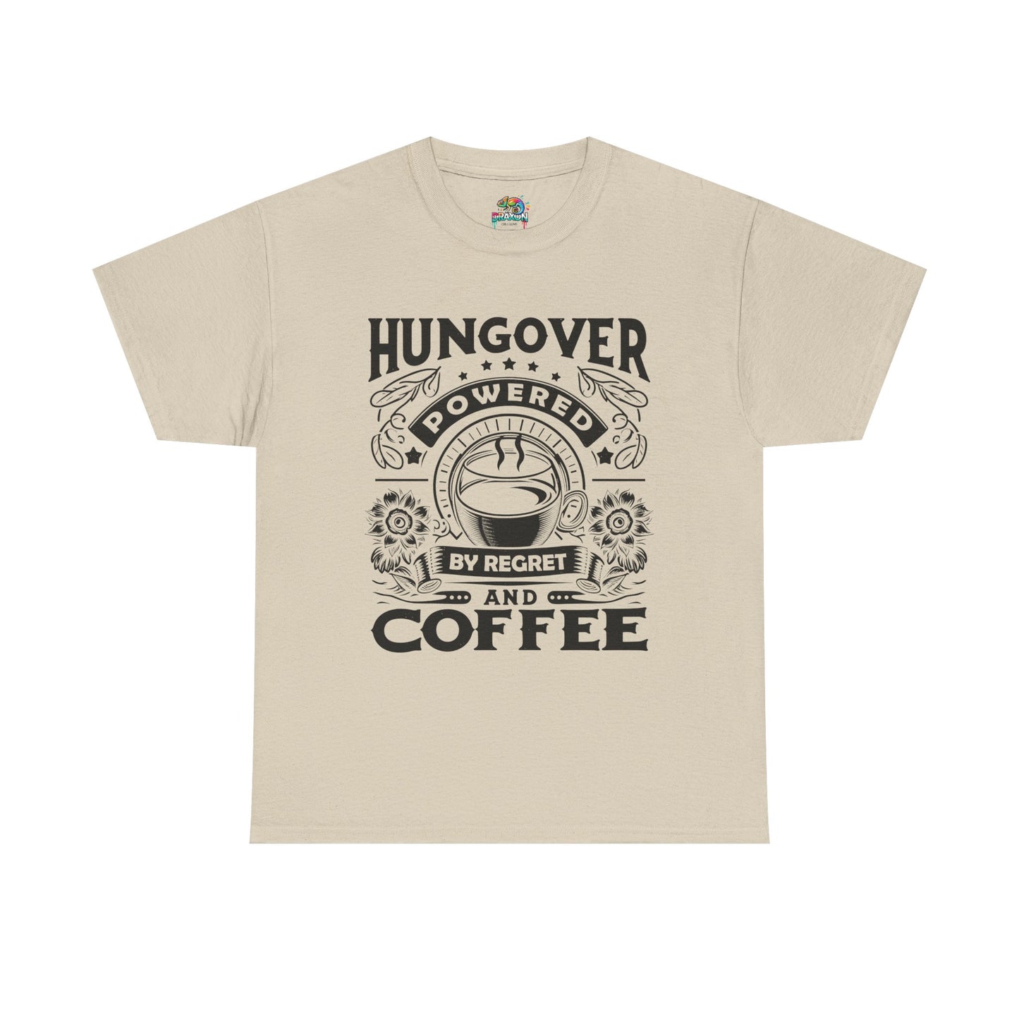 Unisex Heavy Cotton Tee (Hungover - Powered by Coffee)